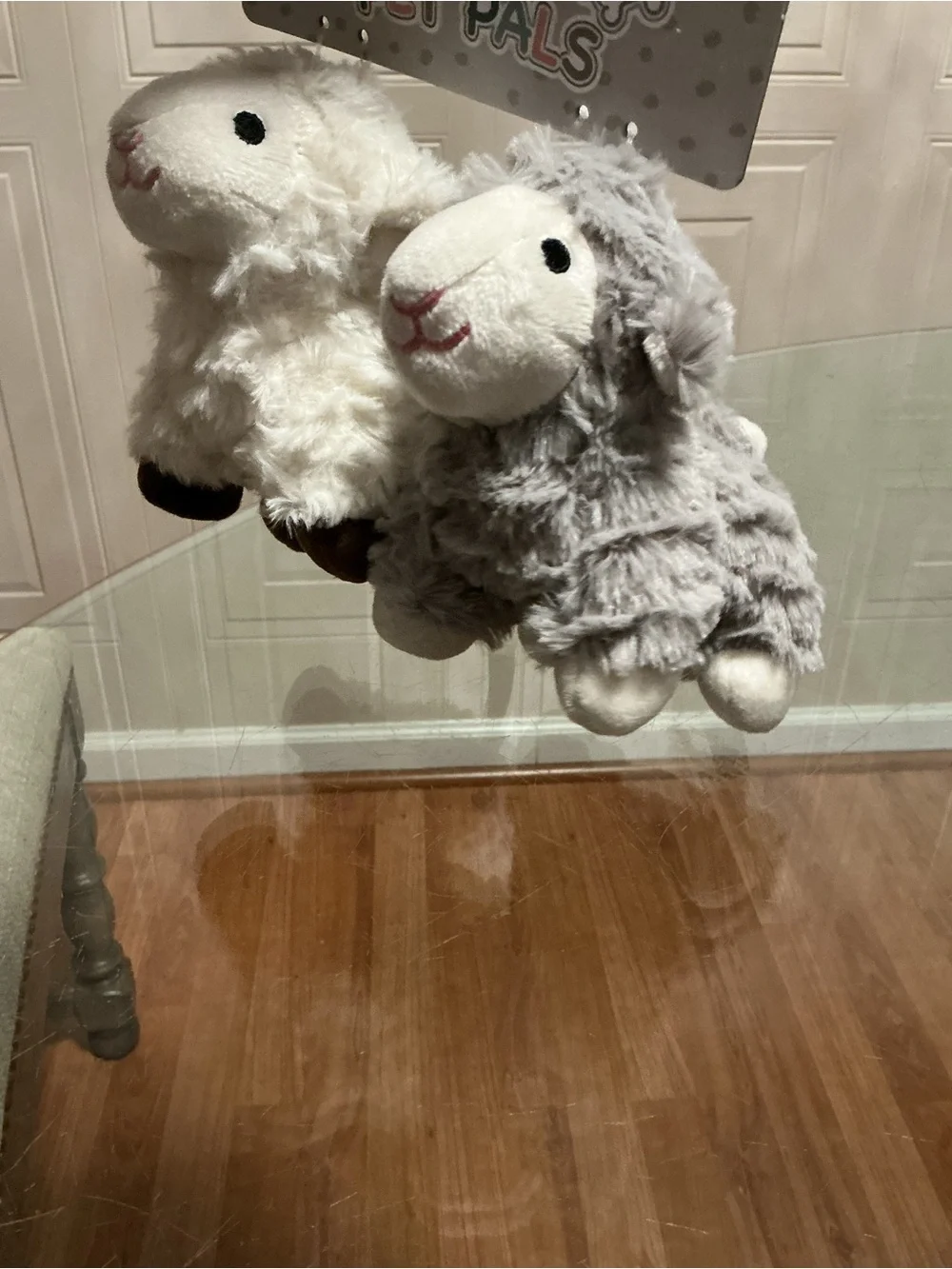 Brand New Hal sheep Set Of 2 Very Soft Stuffed Dog Toy With Clinker Squeaker 6”